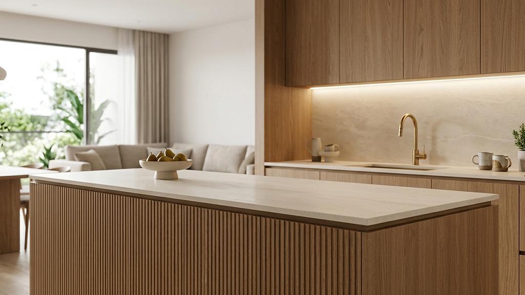 You are currently viewing Fluted Wood and Stone Surfaces: A Textured Kitchen Pairing to Watch