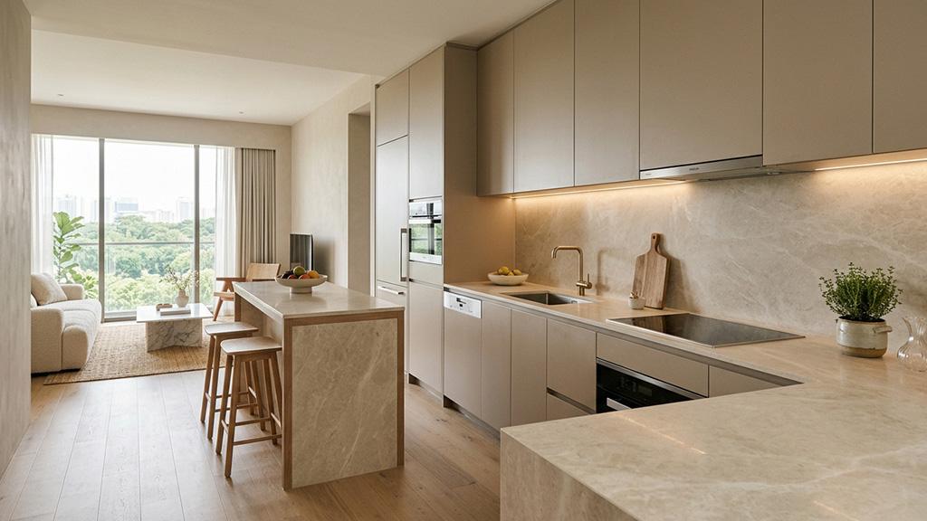 Read more about the article The “Clean Kitchen” Look: Surface Choices Behind a Seamless Home